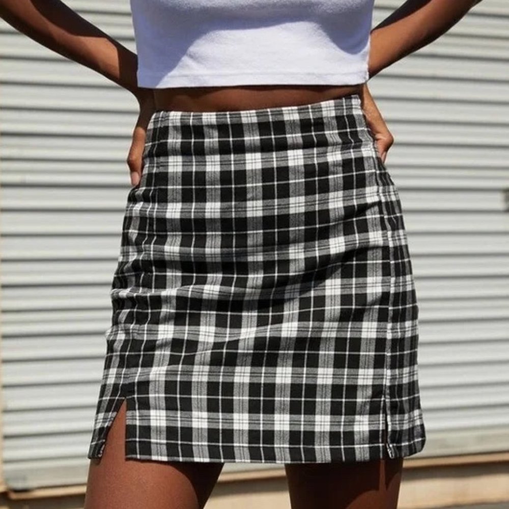 John Gault Plaid Cara Skirt